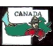 CANADA PIN COUNTRY SHAPE WITH MOUNTIE HAT LAPEL PINS
